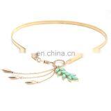Fashion Lady Metal Waist Chain Pendant Leaf Skirt Waist Decorated Belt thumbnail-2