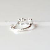 Plum Blossom Charm Open Delicate Ring Sterling Silver Ring Women Fashion Jewelry thumbnail-6