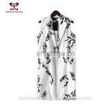 Girls Clothes Custom Jacket Women Without Coats Wholesale Trees Leaf Printed Fall Long Vest Clothing Suit Collar Vest 2015 thumbnail-1