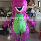 HI CE vivid mascot costlume for adult with super plush soft,movie character barney mascot costume for hot sale