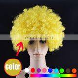 party supplier cheap Soccer crazy cheap new football fans wig color Synthetic wig afro wig Color Customed