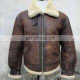 Durabl Real Double Classical B3 Leather Bomber Jacket thumbnail-1