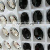 Capri Blue Jet Flat Back Oval Stone Sew on Rhinestones Pujiang Crystal Manufacturer thumbnail-5