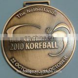 high quality antique copper plating sport metal medal, europe championship competitive sport medal