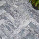 Grey Herringbone Marble Floor Mosaic