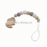 Wholesale Beach Wooden Baby Toy Beech Pacifier Clip thumbnail-6