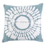 Turquoise Mandala Accent Pure Cotton Sunflower Decor Floral Pattern Embroidered Decorative Cushion Cover thumbnail-2