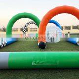 Inflatable Barrier Zorb Ball Race Track Fun Kids Go Kart Inflatable Speedway Race Car Track thumbnail-3