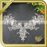 wholesale neckline rhinestone applique for wedding dress FHA-038