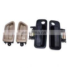 4Pcs Front Black Outside & Tan Inside Door Handle Handles for Toyota Camry 97-01 thumbnail-4