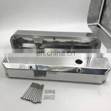 Chrysler Small Block Fabricated chrome valve covers engine