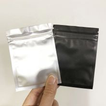 3*4 inches three side seal one side metallic foil mylar one side clear snack package bags with zipper