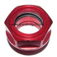 BSP G Thread Round Aluminum Oil Sight Glass for Bizter With Flat Tempered Glass thumbnail-5