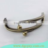 antique brass round shape purse clasp frame glue in clasp frame