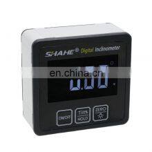 SHAHE Mini Digital Inclinometer Digital Level Box With Magnets Base Digital Protractor With Backlight