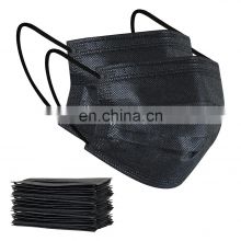 Best price 3ply disposable face mask black wholesale nose mask manufacturer surgical facemask