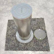 High Security Battery Powered Retractable Barrier Bollard Automatic 6mm Thickness Metal Parking Posts thumbnail-3