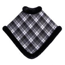 Imitation Fur Round Neck Plaid Sleeveless Coat Thickened Cape 2025 New Model thumbnail-2