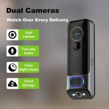OEM Home Security Electronic Talking Doorbell WIFI Dual Lens Camera Doorbell 3MP 2MP Dual Camera Door Bell With Storage Chime thumbnail-2