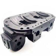 Hitachi HPV118 Hydraulic Piston Oil Pump Rear Cover Carbon Steel Fittings High Quality Repair Replacement Parts for Excavator thumbnail-1