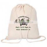 Yellow Cotton Drawstring Bag thumbnail-6