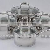 High Quality 6pcs Casting Handle Stainless Steel Cookware With Induction Bottom