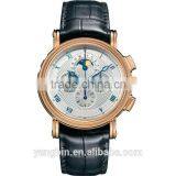 2015 Popular Skeleton Autometic Movt Leather Band Factory Men Watch