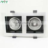 20w Adjustable Recessed Cob Led Grille Light Downlight Square 2*10w Two Heads Grille Downlight