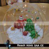 Mall Atrium & Indoor Glass Fiber Reinforced Plastic Hanging Christmas Decoration With Christmas Tree and Balls
