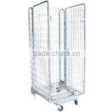 Hot Sale Foldable Metal Mesh Storage Roll Container Carts thumbnail-3