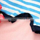 Baby Boys Clothes Factory Baby Summer Striped Bodysuit With Chest Prints Letter thumbnail-3