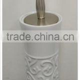 hot selling 110*110*395mm design toilet brush with ceramic holder