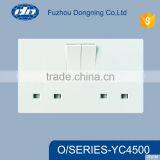 3*6 White Ouble UK 13A Switched Socket for Hotel CE Approved YC4500