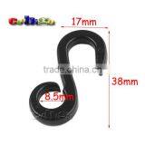 38*17mm Black Plastic Dual Hanger&Hook For Garment Textile Packaging Accessories #FLC233-B thumbnail-1
