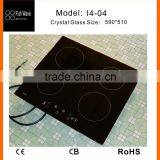 Best price china supplier metal cover 4 zones eurokera induction cooktop in small kitchen appliance