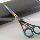 Titanium Color Hair Cutting Razor Scissors, Barber Edge Shears Scissor, Hair Salon Cutting Scissor & Barber Razor Scissor 5.5" thumbnail-1