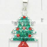 Christmas Tree Sterling Silver Necklace Pendants(RB-Q116-4) thumbnail-1