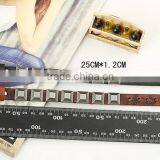 Unisex Women Punk Bracelet Silver Spike Rivet Cone Black Leather Cuff Wristband thumbnail-1