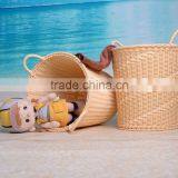 Handmade Plastic Cane Bed Linen Storage Hotel Laundry Basket thumbnail-2