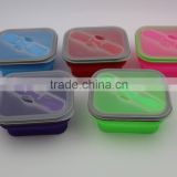 Foldable single silicone container FDA or LFGB standard