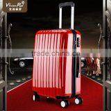 Mirror fashion aluminum ABS+PC trolley luggage