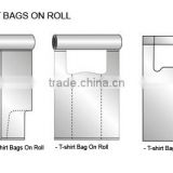 HDPE/LDPE Plastic Bag on rolls ; T-shirt Bag on roll