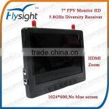 D528 32CH 5.8GHz FPV Monitor 7 Inch HDMI for UAV RC Helicopter