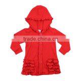 2016 Kids Clothing Light Blue Denim Cotton Jacket Children Winter Jacket Baby Jacket With Ruffles Girls Clothes Kids Jackets thumbnail-6