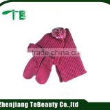 fashion girls' winter hat scarf glove set