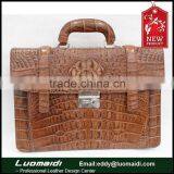 2015 latest high-end luxury crocodile leather women/men handbag from China manufactory