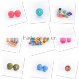 15 mm Round Silicone Beads Marble Grey Color Silicone Teething Beads Silicone Teether Beads