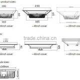 Singapore ,18W, 6inch or 8inch or 10inch Cover, Emergency LED Downlight Fitting With Samsung LEDs, Dimming Detachable Downlight thumbnail-3