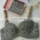 New Leopard Grain Animal Seamless Breathable Famale Ladies Bra and Panties Set thumbnail-1