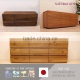 Wide selection of chest of drawer wooden clothes storage cabinet with natural coating